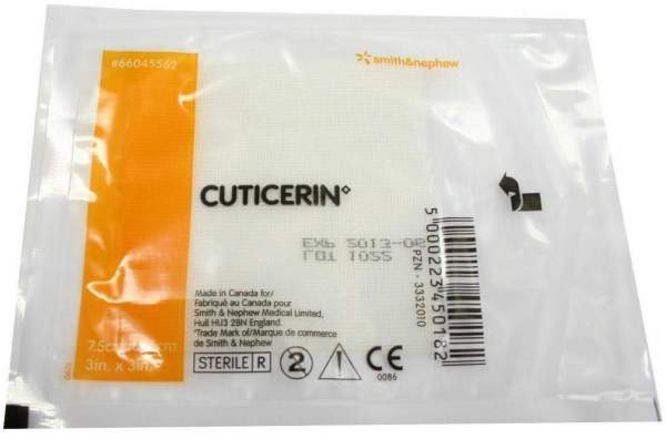 Cuticerin 7,5 X 7,5 cm 1 Gaze Mit Salbenbeschichtung