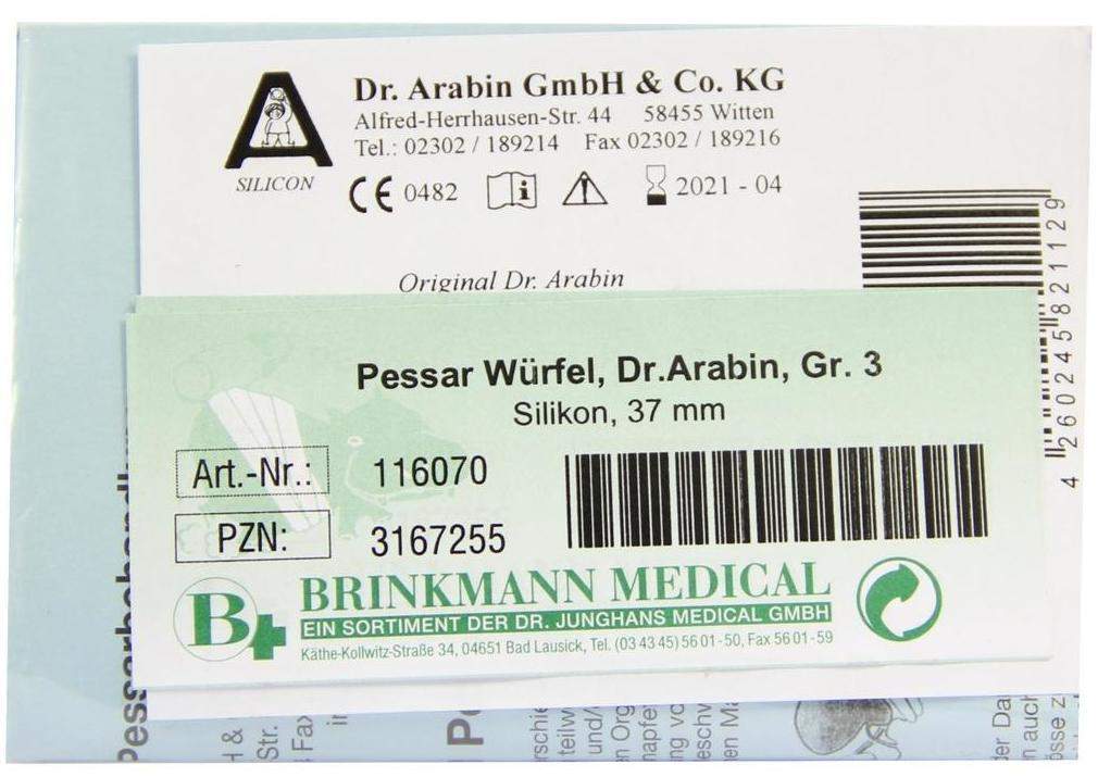 Arabin Wuerfel Pessar Perforiert 37 Mm Gr.3 Bei Medizinfuchs.At – HNMSB
