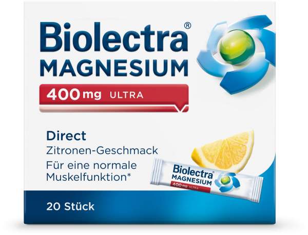 Biolectra Magnesium 400 mg Ultra Direct Zitronengeschmack 20...