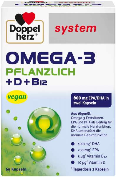 Doppelherz Omega-3 pflanzlich system 60 Kapseln