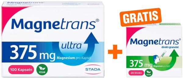 Magnetrans 375 mg ultra 100 Kapseln + gratis Magnetrans direkt 375 mg Granulat