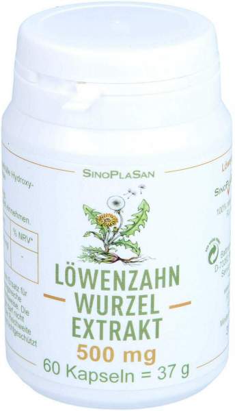 Löwenzahnwurzel Extrakt 500 mg Mono Kapseln 60 Stück