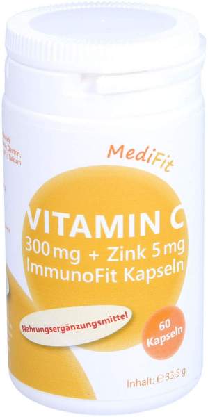 Vitamin C 300 mg + Zink 5 mg Immunofit 60 Kapseln