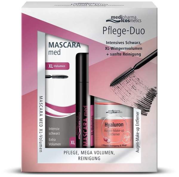 Pflege Duo Mascara Med XL-Volume 6 ml + gratis Augen Make-up-Entferner 50 ml
