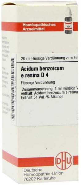 Acidum Benzoicum E Resina D 4 20 ml Dilution