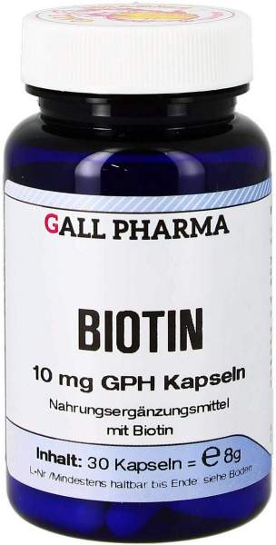 Biotin 10 mg Gph 30 Kapseln