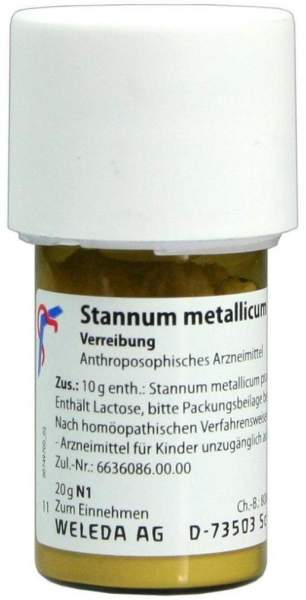 Weleda Stannum Metallicum Praeparatum D8 20 g Trituration