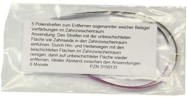 Polierstreifen zur Zahnzwischenraumreinigung 5 Stück