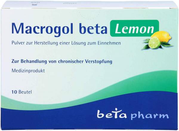 Macrogol beta Lemon Plv.z.Her.e.Lsg.z.Einnehmen 10 Stück