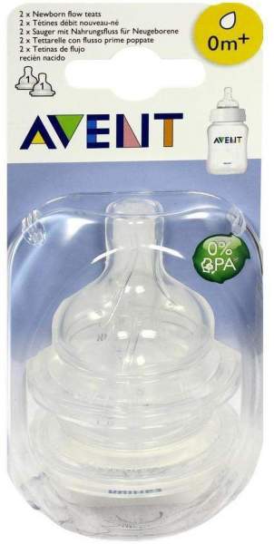 Avent Sauger Airflex 1 - Loch 2 X Für Neugeborene