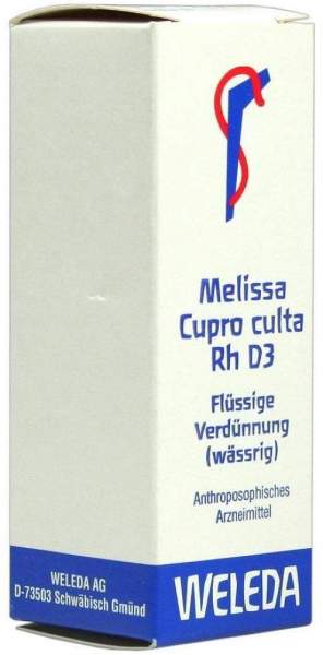 Weleda Melissa Cupro Culta Rh D3 20 ml Dilution