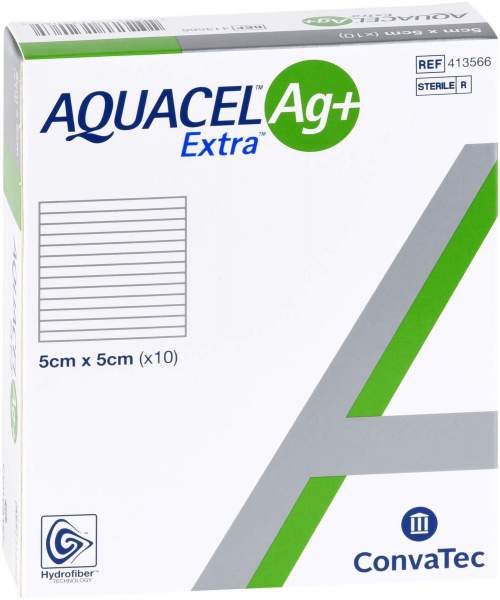 Aquacel Ag+ Extra 5 X 5 cm Kompressen 10 Stück