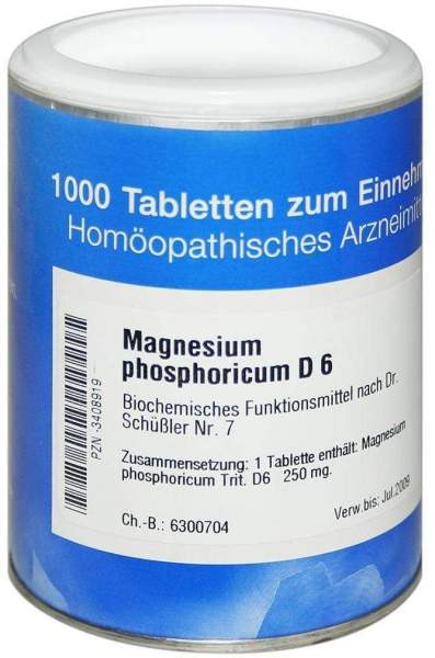 Biochemie 7 Magnesium Phosphoricum D6 Tabletten 1000 Tabletten