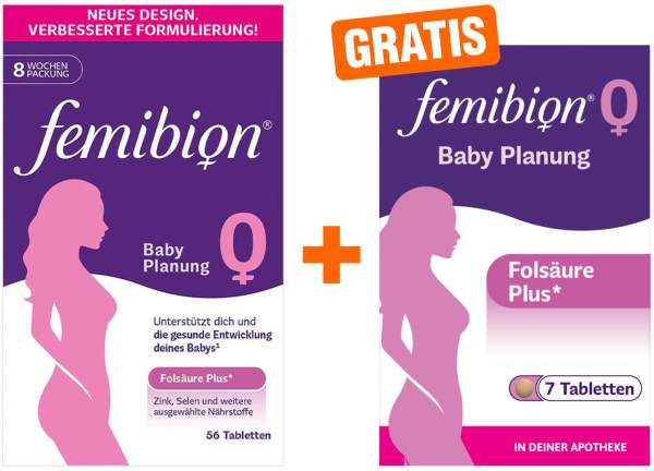 Femibion 0 Babyplanung 56 Tabl. + gratis Femibion 0 7 Tage Kombipackung