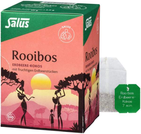 Rooibos Tee Erdbeere-Kokos Kräuter-Früchte-Tee Bio Salus 15...
