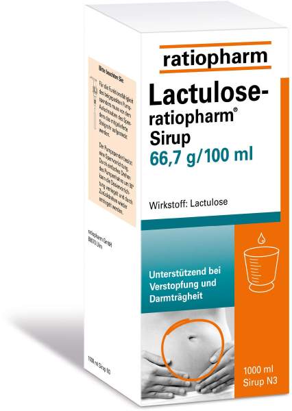 Lactulose-ratiopharm Sirup 66,7 g pro 100 ml 1000 ml Sirup