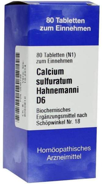 Biochemie 18 Calcium Sulfuratum D6 Tabletten 80 Tabletten