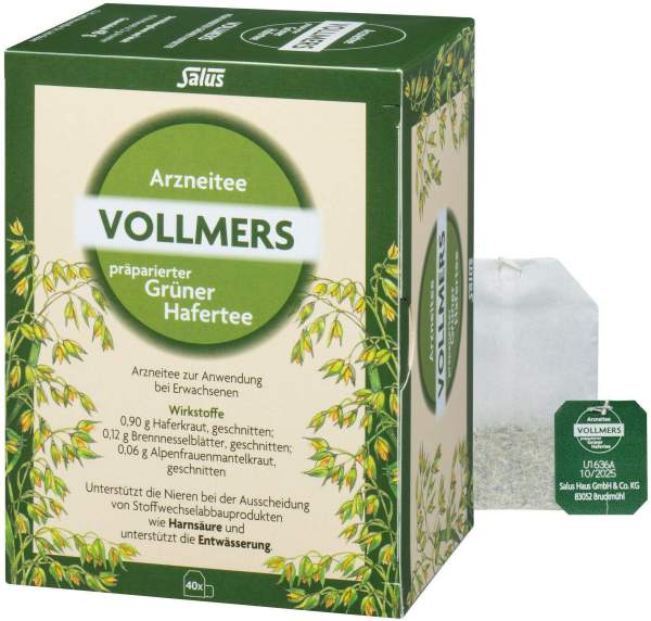 Vollmers präparierter grüner Hafertee 40 Filterbeutel