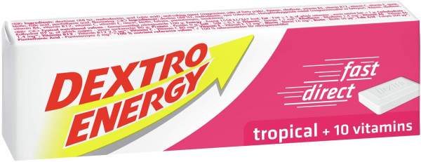 Dextro Energy Tropical Plus 10 Vitamine 1 Würfel