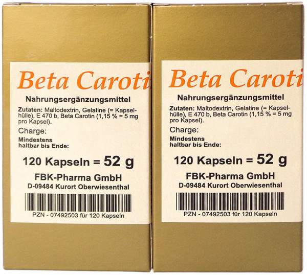 Beta Carotin 240 Kapseln