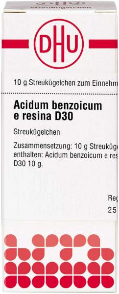 Acidum Benzoicum e resina D30 Globuli