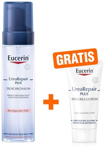 Eucerin UreaRepair plus Duschschaum 200 ml + gratis UreaRepair Plus Lotion 10% Urea 20 ml