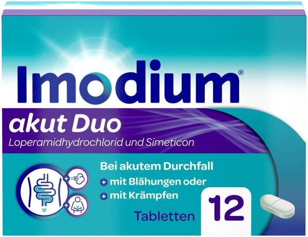 Imodium akut Duo 2 mg 125 mg 12 Tabletten