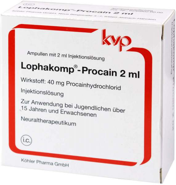 Lophakomp Procain 2 ml Injektionslösung 100 Ampullen