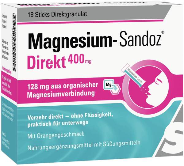 Magnesium Sandoz Direkt 400 mg 18 Sticks
