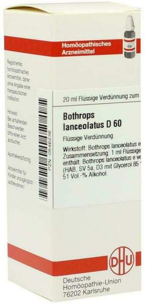 DHU Bothrops lanceolatus D60 Dilution