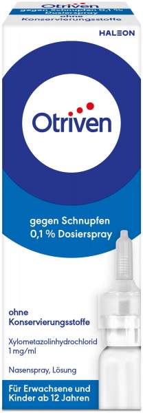 Otriven 0,1 % Dosierspray ohne Konservierungsstoffe 10 ml