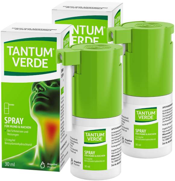 Tantum Verde 1,5 mg pro ml Spray zur Anwendung in der Mundhöhle 2 x 30 ml Spray