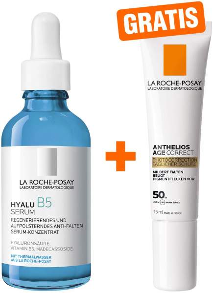 La Roche Posay Hyalu B5 Serum 50 ml + gratis Anthelios Age Correct LSF 50 15 ml