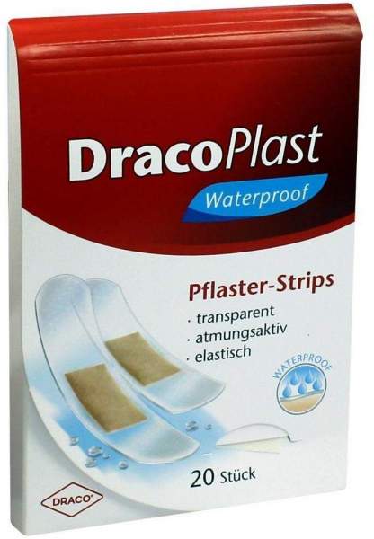 Dracoplast Waterproof 20 Pflasterstrips Sortiert
