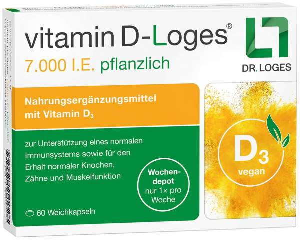 Vitamin D-Loges 7000 I.E. Pflanzlich 60 Weichkapseln