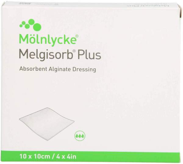 Melgisorb Plus Alginat Verband 10 x 10 cm 10 Stück