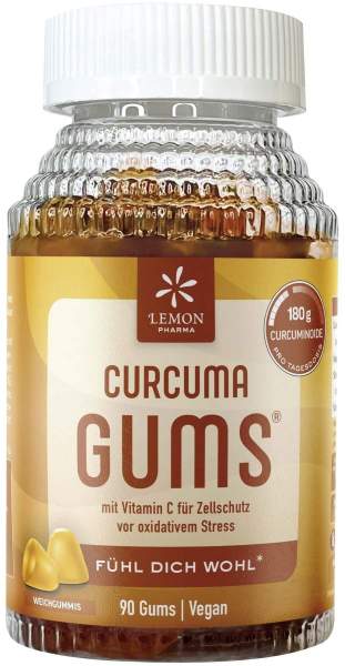 Lemon Pharma CURCUMA GUMS Ingwer-Orange-Geschmack 90 Stück