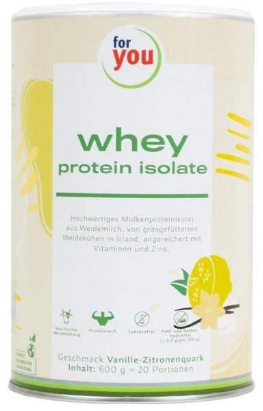For You Whey Protein Isolate Vanille - Zitronenquark 600 G