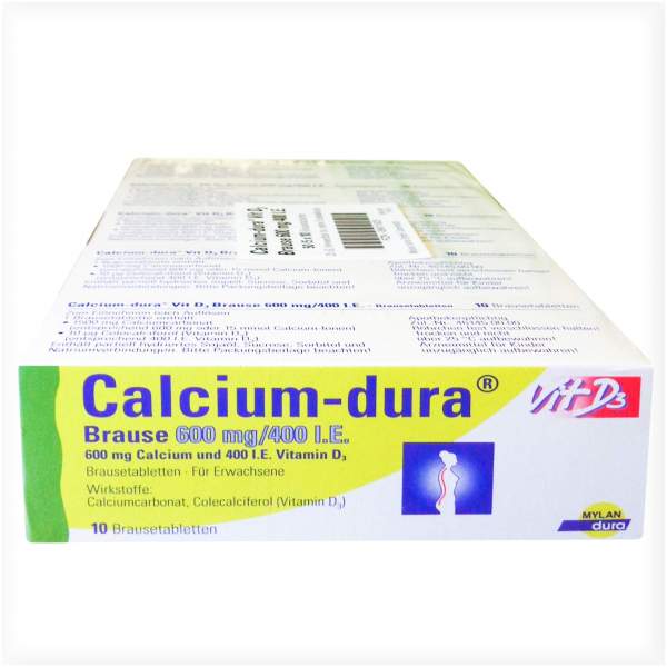 Calcium Dura Vit D3 Brause 600 mg 400 I.E. 50 Brausetabletten