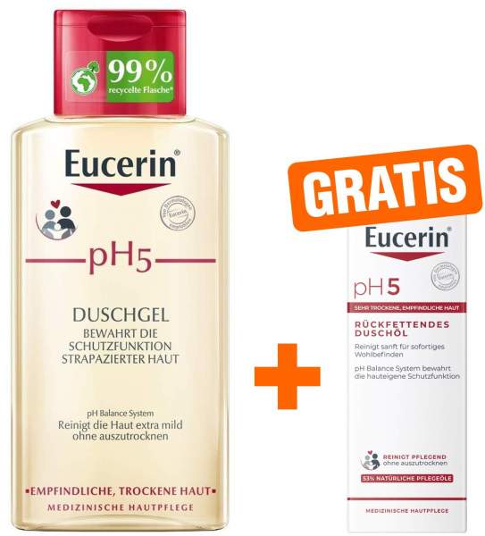 Eucerin pH5 Duschgel 200 ml + gratis Duschöl 20 ml