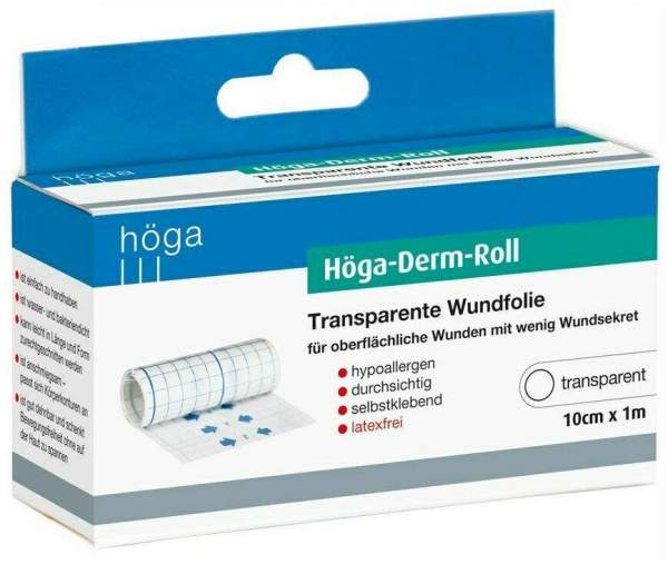 Höga Derm-Roll Transparente Wundfolie 10 cm X 1 M
