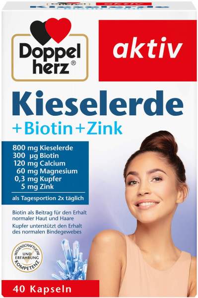Doppelherz aktiv Kieselerde + Biotin + Zink 40 Kapseln