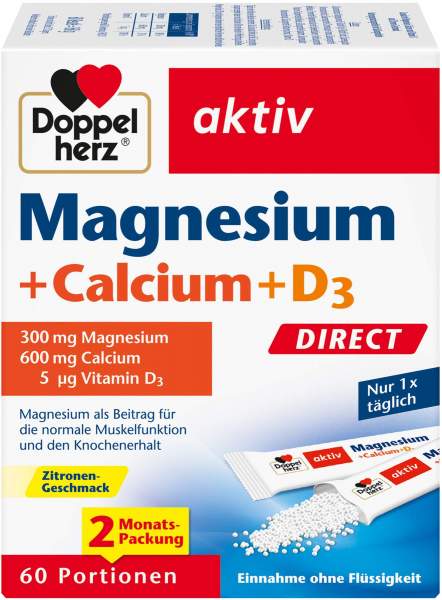 Doppelherz Aktiv Magnesium + Calcium + D3 Direct Pellets 60 Stück