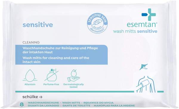 Esemtan wash mitts Waschhandschuhe sensitive 8 Stück