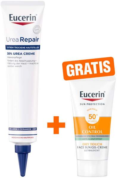 Eucerin UreaRepair Plus 30% Intensiv 75 ml Creme + gratis Eucerin Sun Gel-Creme Oil Control 20 ml