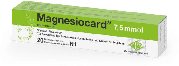 Magnesiocard 7,5 Mmol 20 Brausetabletten
