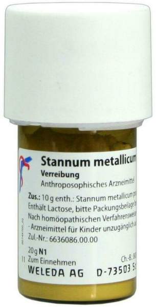 Weleda Stannum Metallicum Praeparatum D8 20 G Trituration