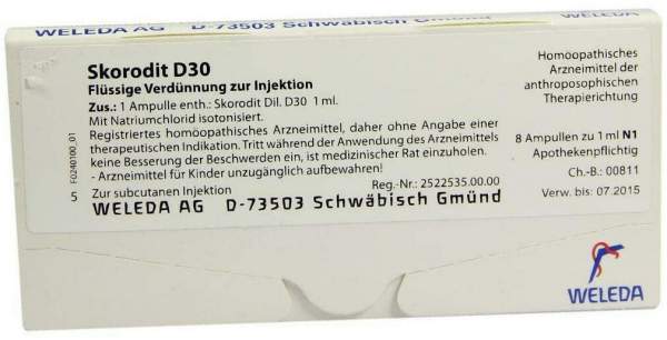 Weleda Skorodit D30 8 X 1 ml Ampullen