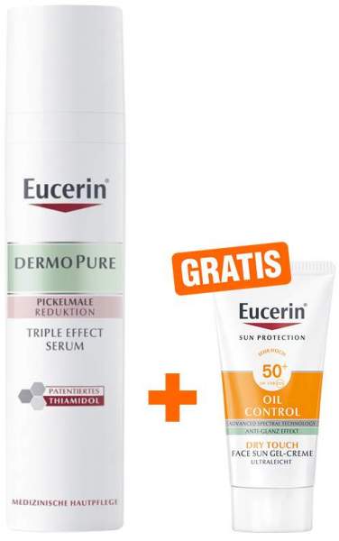 Eucerin DermoPure Triple Effect Serum 40 ml + gratis Sun Gel-Creme Oil Control 20 ml