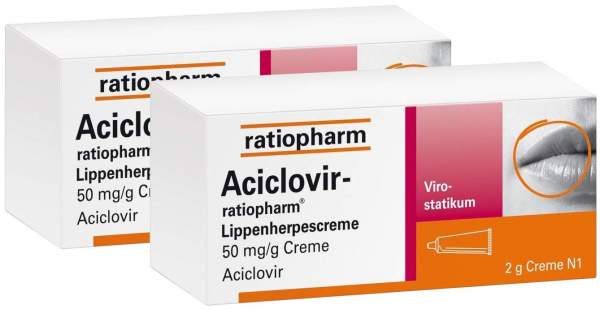 Aciclovir-ratiopharm Lippenherpescreme 2 x 2 g